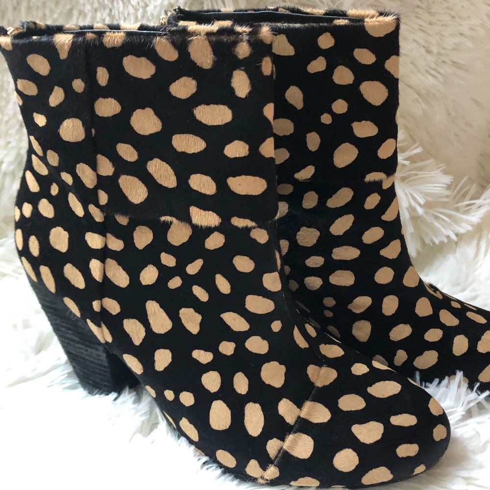 Reverse Cheetah Black/tan bootie
